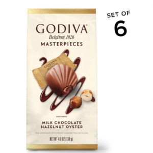 Wrapped Masterpieces, Milk Chocolate Hazelnut Oysters, Set of 6, 17 pc. each