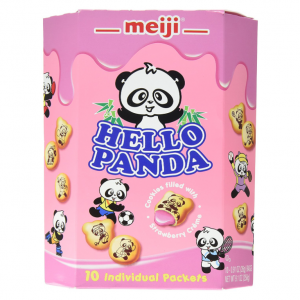 Meiji Hello Panda Family Pack Cookies, Strawberry, 9.1 oz (10 Individual Packets) @ Amazon