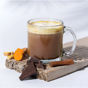 gold chocolate turmeric • cocoa • lemon balm