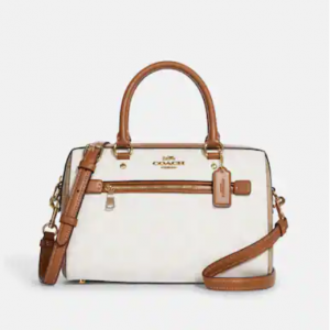 Extra $15 Off Coach Outlet Rowan Satchel In Blocked Signature Canvas @ Shop Premium Outlets