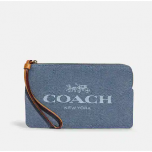 65% Off Large Corner Zip Wristlet With Coach @ Coach Outlet