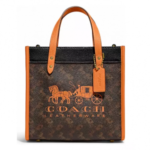 30% Off COACH Field Tote 22 with Horse and Carriage Print and Carriage Badge @ Belk