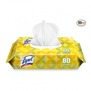 LYSOL Disinfecting Wipes - Lemon & Lime Blossom Flatpack 80 ct @ Amazon