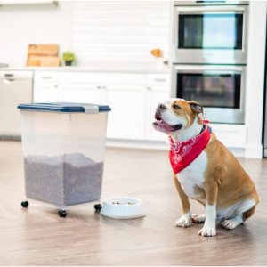 IRIS Airtight Pet Food Storage Container, Clear/Navy,  69-qt @ Chewy