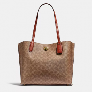 COACH Coated Canvas Signature Willow Tote Sale @ Macys.com