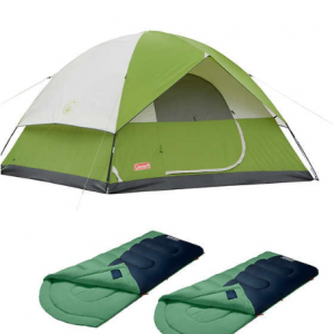 Costco官網 - Coleman 4人露營帳篷、兩個單人睡袋套裝
