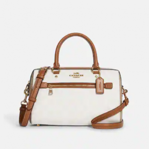 Extra 20% Off Coach Rowan Satchel In Blocked Signature Canvas @ Coach Outlet