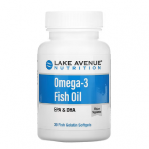 Lake Avenue Nutrition, Omega-3 鱼油，30 粒鱼明胶软凝胶