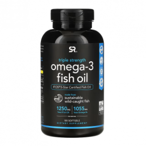 Sports Research, Omega-3 鱼油，三倍功效，180 粒软凝胶