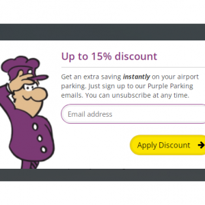 Up to 15% off Airport car parking from Purple Parking 