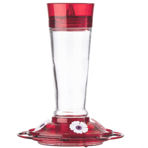 More Birds Bird Health+ Ruby Hummingbird Feeder, Glass Hummingbird Feeders, 10 Ounces @ Amazon