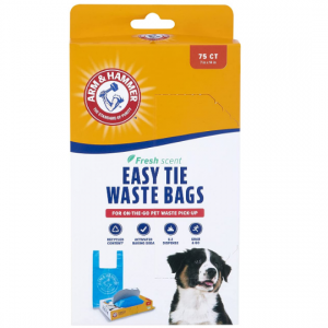 ARM & HAMMER 71041 Easy-Tie Waste Bags, Blue, 75-Pack @ Amazon