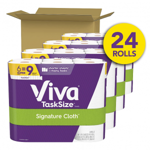 Viva Signature Cloth Paper Towels, Task Size - 24 Super Rolls @ Amazon