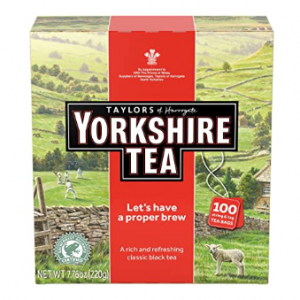 Yorkshire Tea Taylors of Harrogate, Red, 100 Count @ Amazon