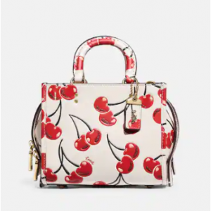 Coach Rogue 17 蔻驰樱桃印花手提包