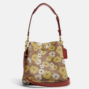 Extra 15% Off Coach Willow Bucket Bag In Signature Canvas With Floral Print