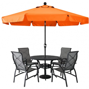 ABCCANOPY 橙色高级露台遮阳雨伞 10ft