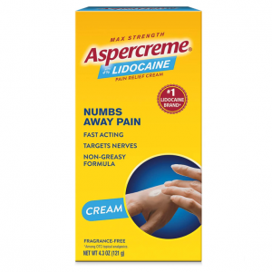 Aspercreme with Lidocaine Maximum Strength Pain Relief Cream, 4.3 Oz @ Amazon
