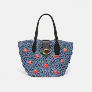 Coach Small Tote With Strawberry Embroidery Sale @ Coach