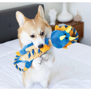 Charming Pet Ropes-A-Go-Go Dragon Interactive Plush Squeaky Dog Tug Toy @ Amazon