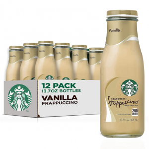 Starbucks Frappuccino Coffee Drink, Vanilla, 13.7oz Bottles (12 Pack) @ Amazon