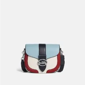 Coach Georgie Saddle Bag In Colorblock Sale @ Coach Outlet