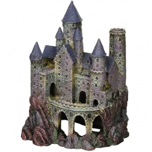 Penn-Plax Wizard’s Castle Aquarium Decoration Hand Painted with Realistic Details 10 Inches High 