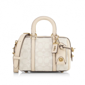 50% Off COACH Ruby 18 Signature Textile Jacquard Satchel @ Saks Fifth Avenue