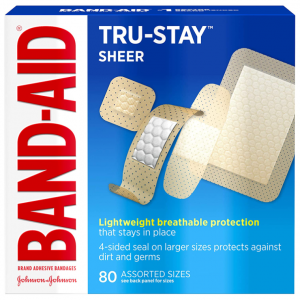 Band-Aid Brand Tru-Stay Sheer Strips, All One Size, 80 ct @ Amazon
