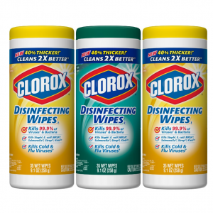 Clorox 超值装消毒湿巾 3罐共105张 @ Amazon