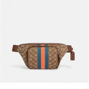 Thompson Belt Bag In Signature Jacquard With Varsity Stripe Sale @ Coach Outlet