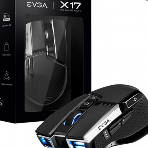 Amazon.com - EVGA X17 8Khz 游戏鼠标 3389传感器 重量可调节，5.2折