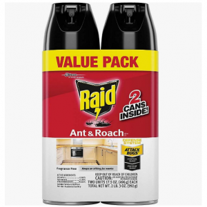 Raid 杀虫剂 2瓶装 针对蚂蚁蟑螂等有效 @ Amazon