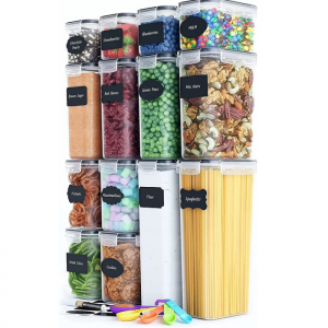 Chef's Path 透明密封食物保鲜罐24件套 送量勺+标签+笔 @ Amazon