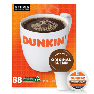 Dunkin' Original Blend Medium Roast Coffee, 88 Keurig K-Cup Pods @ Amazon