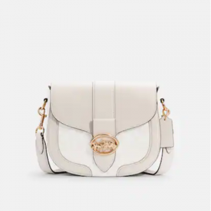 60% Off Coach Georgie Saddle Bag In Signature Canvas @ Coach Outlet