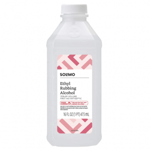 Amazon Brand - Solimo 70% Ethyl Rubbing Alcohol First Aid Antiseptic, 16 Fluid Ounces