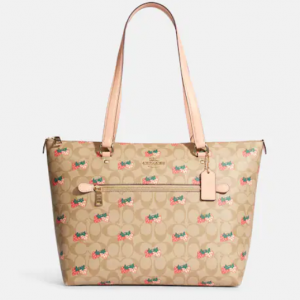 70% Off Coach Gallery Tote In Signature Canvas With Strawberry Print @ Coach Outlet