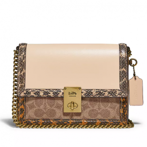 30% Off COACH Hutton Mini Signature Canvas & Snakeskin Crossbody @ Bloomingdale's