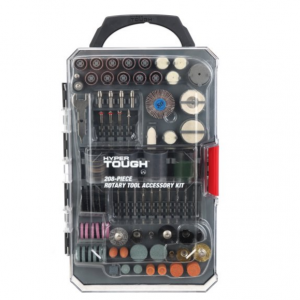 Hyper Tough 208 Piece Rotary Tool Accessory Kit Rotary Tool Mandrels with Storage Case @ Walmart