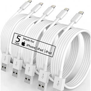 Amazon.com - VODRAIS MFi认证 USB 转 Lightning 数据线 1.8米x5，现价$6.52