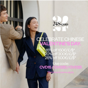 Chinese Valentine's Day -  Up To 25% Off on Full Price items (AMI, Max Mara And More) @ 24S 