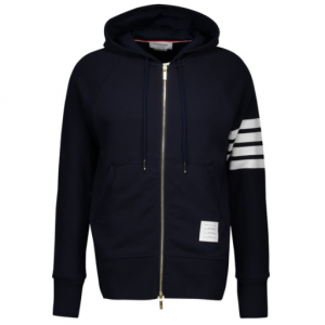 THOM BROWNE 4-Bar zip-up hoodie