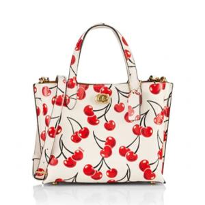 57% Off COACH Willow 24 Cherry-Print Leather Tote @ Saks Fifth Avenue