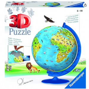 Ravensburger Children's World Globe 180 Piece 3D Jigsaw Puzzle $10.49