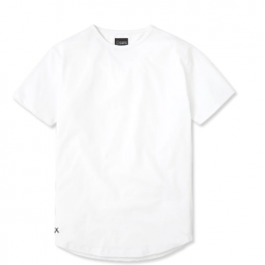 Cuts Crew Curve-Hem 圆领T恤