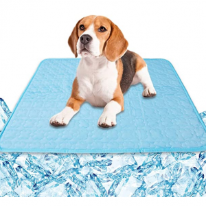 KALINCO Dog Cooling Mat, Washable Pet Self Cooling Pad Blanket (40*28 inch, Blue) @ Amazon