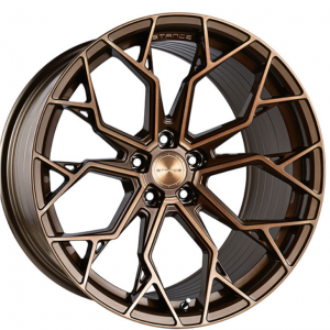 20" Staggered Stance Wheels Sf10 Brushed Dual Bronze Flow Formed Rims for $1799 @Audio City USA