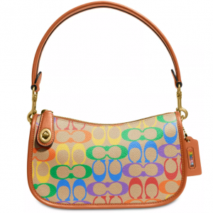 40% Off COACH Pride Coated Canvas Signature Swinger Shoulder Bag @ Macy's