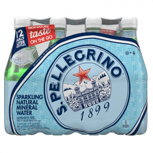 S.Pellegrino Sparkling Natural Mineral Water, 16.9 fl oz. Plastic Bottles (12 Count) @ Amazon